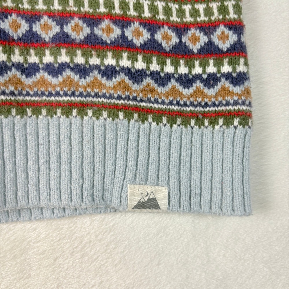Hanna Andersson Sweater Dress Kids 120 Blue Excellent‎ Fair Isle Nordic Knit - Picture 6 of 10